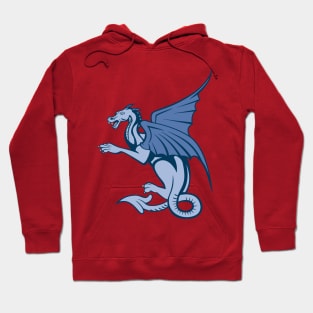 Blue dragon with wings graphic Hoodie